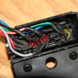 proppen met de bedrading voor 4 led's