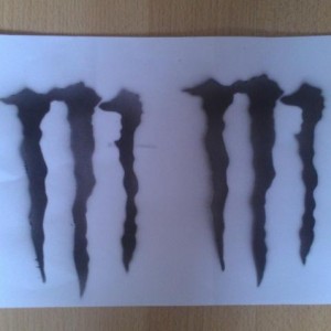 Monster Energy logo airbrush