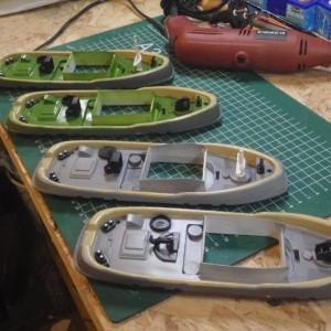 4x een beige verschansing binnenkant