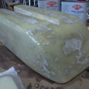 onderkant na plamuren 1e laag epoxy