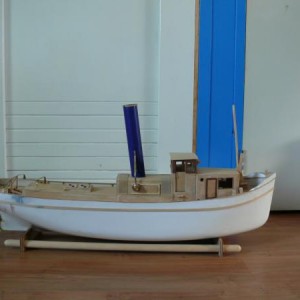Stoomsleepboot Pergo (1956) in aanbouw.
