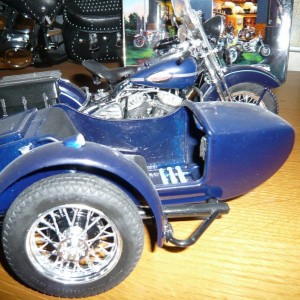 013 harley davidson wla met zijspan zelf na gemaakt