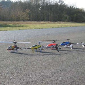 3 X HK 450 en 1 x CopterX