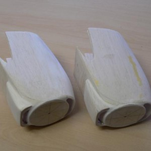 Motorgondels zijaanzicht