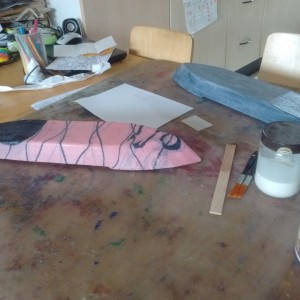 Behandeling met ingedikte (glassbubbles) blanke lak