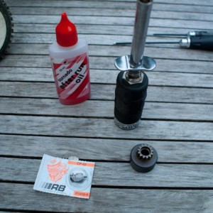 Gloeikaars & afterrun olie & extra 12 tands koppeling & RB CP-02 gloei plug