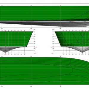Planing hull linesplan