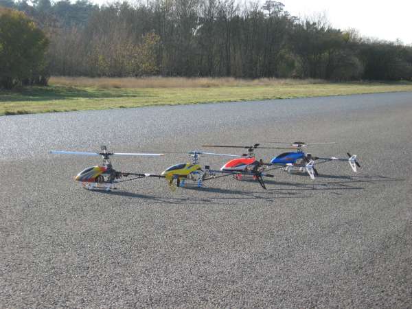 3 X HK 450 en 1 x CopterX