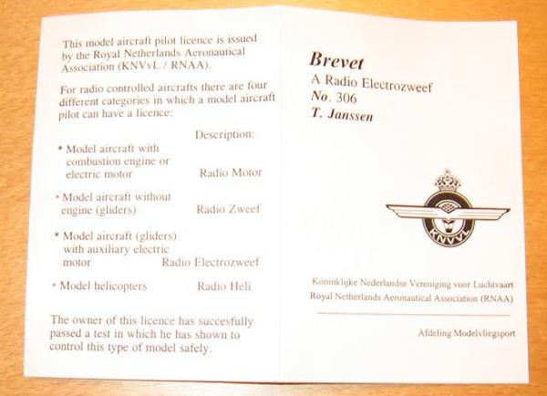 Electro zweef brevet