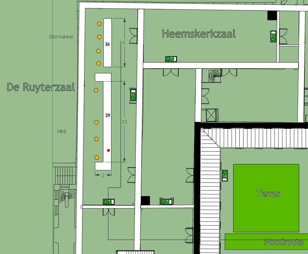 Exposantenindeling De Ruyterzaal