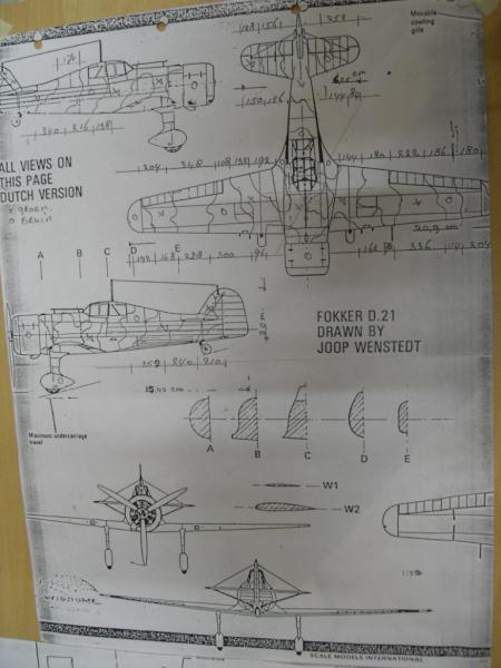 fokker DXXI tekening