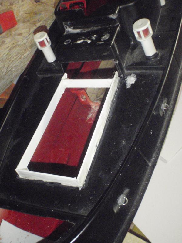 Frame in de romp gelijmd