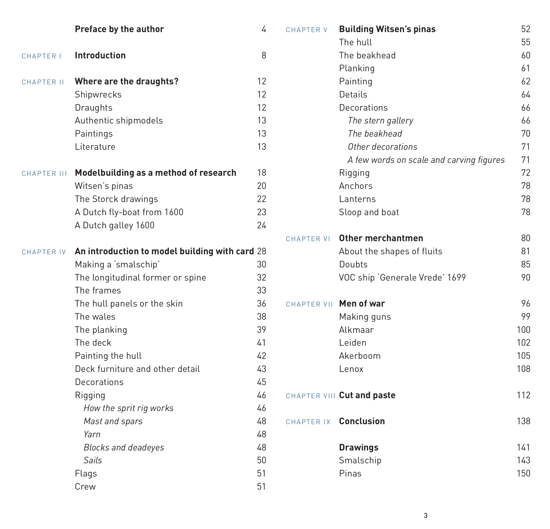 Inhoudsopgave shipmodels in paper
