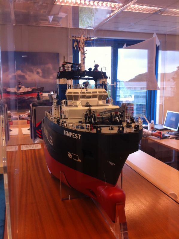 Model op hoofdkantoor SVITZER OCEAN TOWAGE.