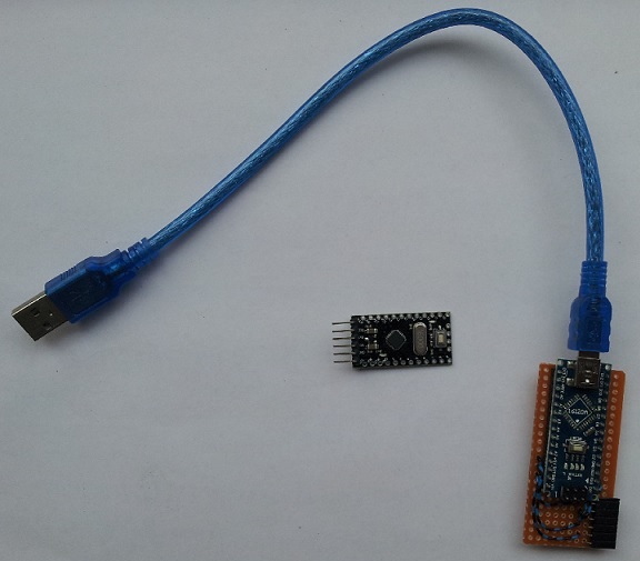Pro Mini Met Programmeer Adaptor 1
