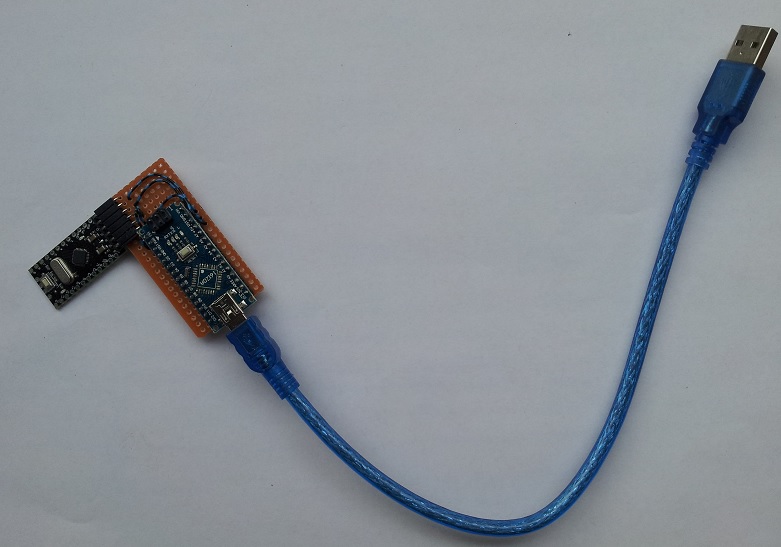 Pro Mini Met Programmeer Adaptor 2