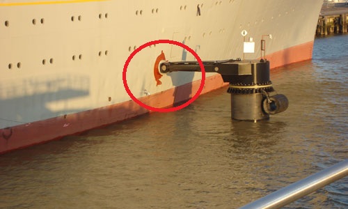 SS Rotterdam afmeerpaal1