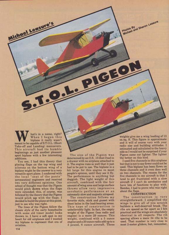 STOL pigeon