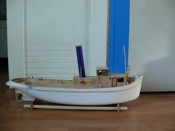 Stoomsleepboot Pergo (1956) in aanbouw.