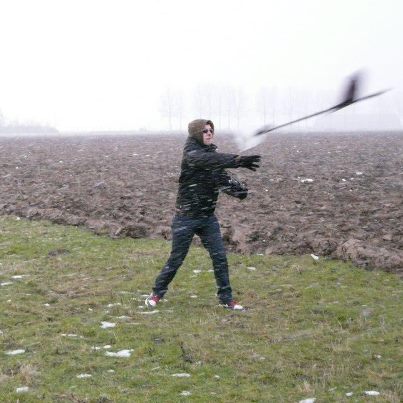 vliegen in de sneeuw